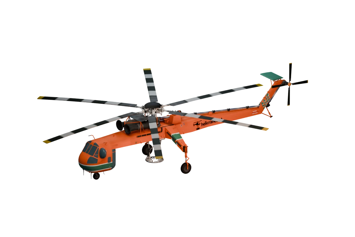 Orange S-64 with Helicrane.net livery